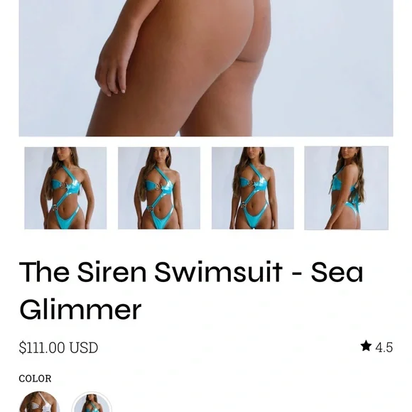 Sherbert Lemons The Siren Swimsuit - Sea Glimmer - Picture 4 of 7